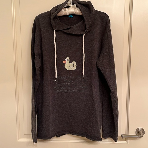 Funny Chicken Pullover Hoodie Unisex Large - Picture 2 of 12